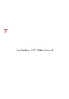 OnePlus Nord N200 5G manual. Smartphone Instructions.